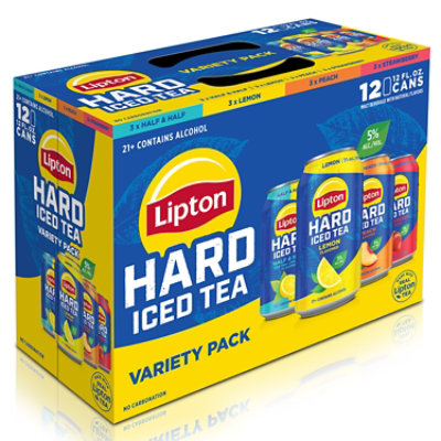 Lipton Hard Iced Tea Variety 12 Fl Oz 12 Count In Cans - 144 FZ - Image 1