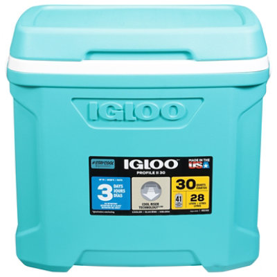 Igloo 30Qt Profile Ii Bail Cooler Teal Cool Riser Technology Elevated Design Improves Cooling Performance Fits Popular Beverage Sizes 1 Count - Each - Image 3