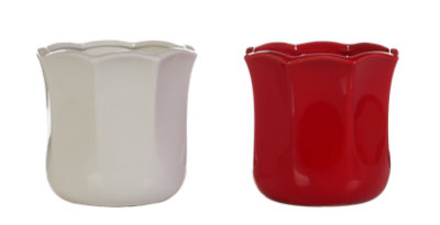 Debi Lilly Christmas Ruffles Orchid Pot Small - EA - Image 1
