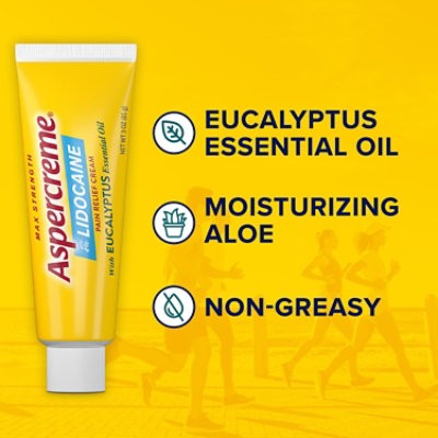 Aspercreme With Lidocaine Pain Relief Cream With Eucalyptus Essential Oil 3oz - 3 OZ - Image 5