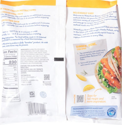 Waterfront Bistro Pollock Fillets Beer Battered - 19 OZ - Image 5