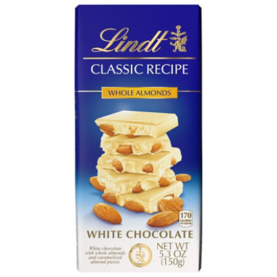 Lindt CLASSIC RECIPE Whole Almond White Chocolate Candy Bar - 5.3 Oz - Image 1