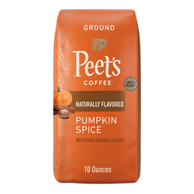 Peets Coffee Pumpkin Spice Light Roast Ground Coffee 10oz Bags - 10 OZ - Image 1