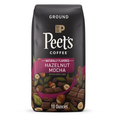 Peet's Coffee, Hazelnut Mocha Light Roast Ground Coffee - 10oz Bags - 6 OZ - Image 1