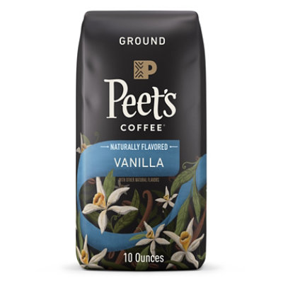 Peet's Coffee, Vanilla Light Roast Ground Coffee - 10oz Bags - 10 OZ - Image 1