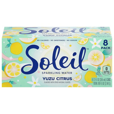 Soleil Yuzu Citrus Sparkling Water - 8-12 Fl. Ozz - Image 3