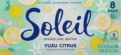 Soleil Yuzu Citrus Sparkling Water - 8-12 Fl. Ozz - Image 5