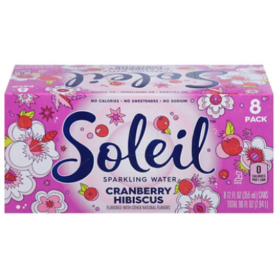 Soleil Cranberry Hibiscus Sparkling Water - 8-12 Fl. Oz. - Image 3