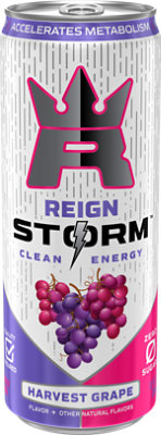 Reign Storm Harvest Grape Energy Drink - 12 Fl. Oz. - Image 1