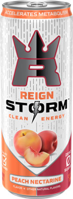 Reign Storm Peach Nectarine Energy Drink - 12 Fl. Oz. - Image 1