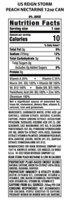 Reign Storm Peach Nectarine Energy Drink - 12 Fl. Oz. - Image 2
