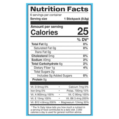 Prime Hydration Blue Raspberry Electrolyte Drink Mix Packets - 6 Count - Image 4