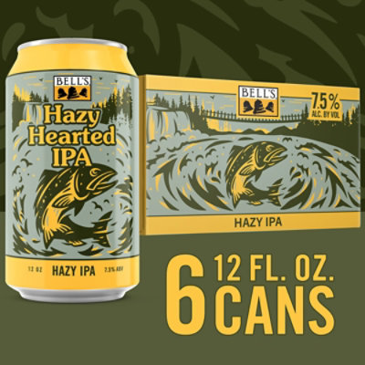 Bell's Hazy Hearted IPA Beer 7.5% ABV Cans - 6-12 Fl. Oz. - Image 1