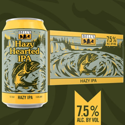 Bell's Hazy Hearted IPA Beer 7.5% ABV Cans - 6-12 Fl. Oz. - Image 4