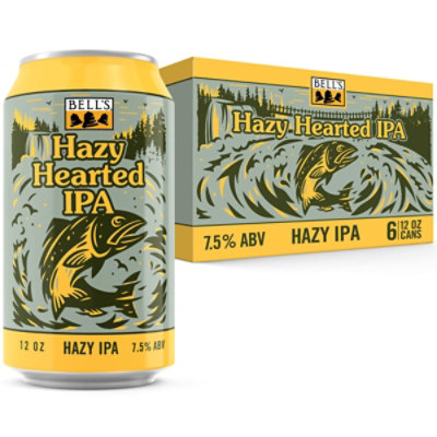 Bell's Hazy Hearted IPA Beer 7.5% ABV Cans - 6-12 Fl. Oz. - Image 3