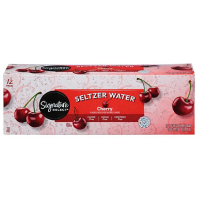 Signature SELECT Cherry Flavored Seltzer Water - 12-12 Fl. Oz. - Image 3