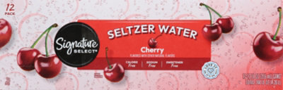 Signature SELECT Cherry Flavored Seltzer Water - 12-12 Fl. Oz. - Image 6