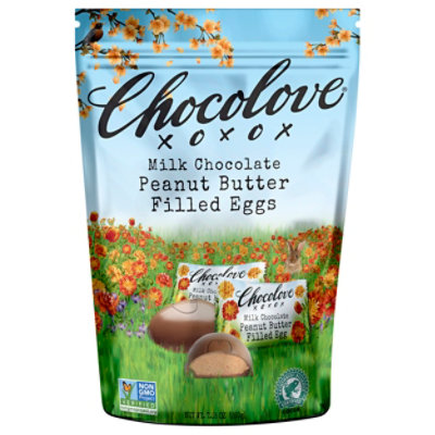 Chocolove Milk Chocolate Peanut Butter Filled Eggs - 7.05 Oz - Image 1