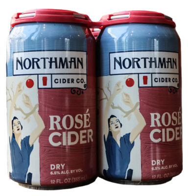 Northman Dry Rose Cider 4pk Cans - 4-12 FZ - Image 1