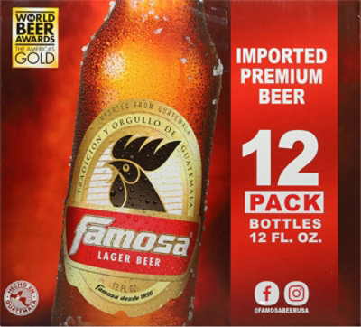 Famosa Imported Lager Beer 12pk Bottles - 12-12 FZ - Image 4