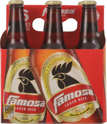 Famosa Imported Lager Beer 6pk Bottles - 6-12 FZ - Image 3