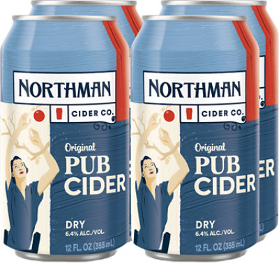 Northman Dry Pub Cider 4pk Cans - 4-12 FZ - Image 1