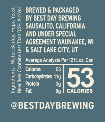Best Day Hazy Ipa N/a Can 6-12oz 72fl.oz In Cans - 6-12 FZ - Image 2