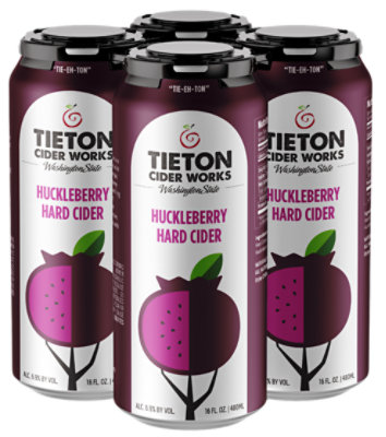 Tieton Cider Huckleberry Cans - 4-16 FZ - Image 1