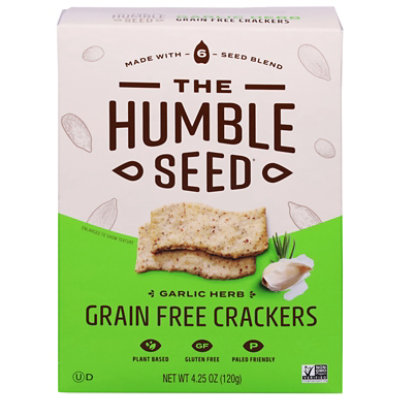 The Humble Seed Crackers Garlic Herb - 4.25 OZ - Image 3