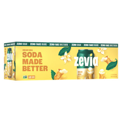 Zevia Zero Sugar Cream Soda - 12-12 Fl. Oz.