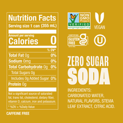 Zevia Zero Sugar Cream Soda - 12-12 Fl. Oz. - Image 3