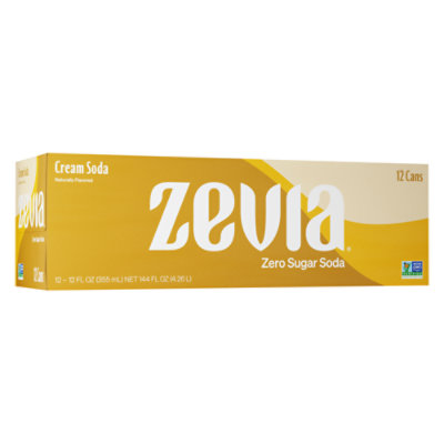 Zevia Zero Sugar Cream Soda - 12-12 Fl. Oz. - Image 1