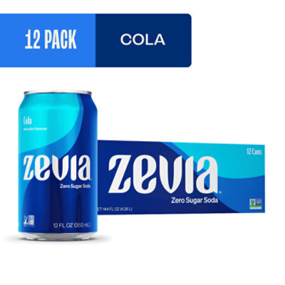 Zevia Zero Sugar Cola Soda - 12-12 Fl. Oz. - Image 1