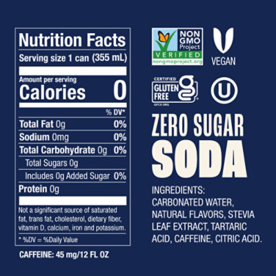 Zevia Zero Sugar Cola Soda - 12-12 Fl. Oz. - Image 4