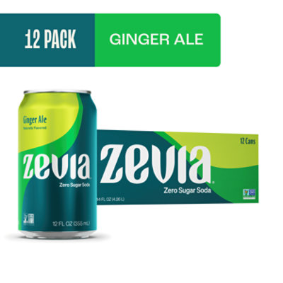 Zevia Zero Sugar Ginger Ale Soda - 12-12 Fl. Oz. - Image 1