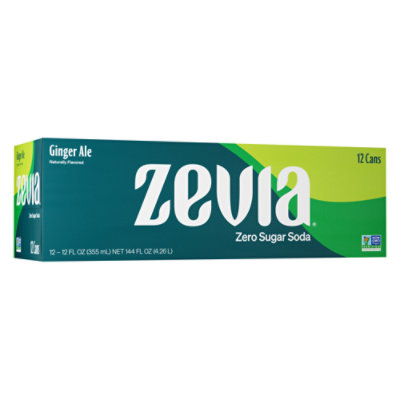 Zevia Zero Sugar Ginger Ale Soda - 12-12 Fl. Oz. - Image 1