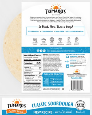 Classic Sourdough Carb Wise Wraps - 11.2 OZ - Image 6