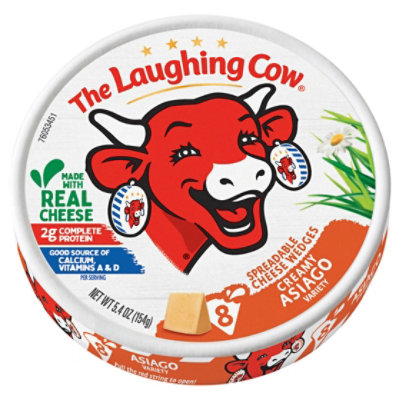 The Laughing Cow Creamy Asiago Spreadable Cheese Wedges - 5.4 Oz - Image 3