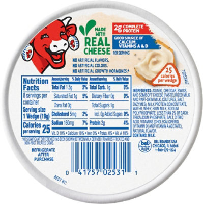 The Laughing Cow Creamy Asiago Spreadable Cheese Wedges - 5.4 Oz - Image 7