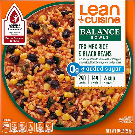LEAN CUISINE Tex Mex Rice And Black Beans Bowl American Diabetes  Association Frozen Meal - 9.17 Oz