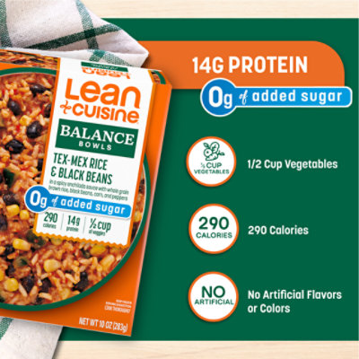 LEAN CUISINE Tex Mex Rice And Black Beans Bowl American Diabetes Association Frozen Meal - 9.17 Oz - Image 2