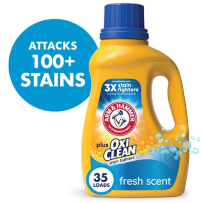 ARM & HAMMER Plus Oxiclean Fresh Scent 35 Loads Liquid Laundry Detergent - 45.5 Fl. Oz. - Image 2