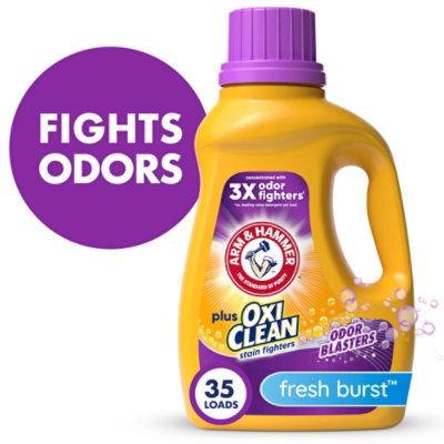 ARM & HAMMER Plus Oxiclean Odor Blasters Fresh Burst Liquid Laundry Detergent - 45.5 Fl. Oz. - Image 1