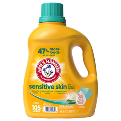 ARM & HAMMER Sensitive Skin Plus Fresh Scent 105 Loads Liquid Laundry Detergent - 105 Fl. Oz. - Image 3