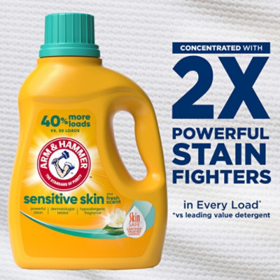 ARM & HAMMER Sensitive Skin Plus Fresh Scent 105 Loads Liquid Laundry Detergent - 105 Fl. Oz. - Image 3