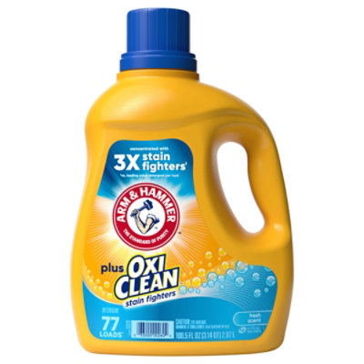 ARM & HAMMER Plus Oxiclean Fresh Scent 77 Loads Liquid Laundry Detergent - 100.5 Fl. Oz. - Image 3