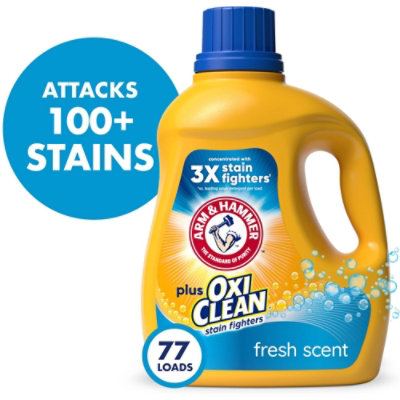 ARM & HAMMER Plus Oxiclean Fresh Scent 77 Loads Liquid Laundry Detergent - 100.5 Fl. Oz. - Image 2