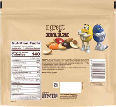 M&M'S Almond Milk Chocolate Candy Family Size In Resealable Bulk Candy Bag - 15 Oz - Image 6