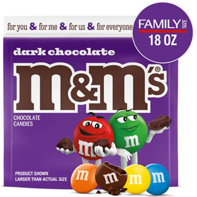 M&M'S Dark Chocolate Candy Family Size In Resealable Bulk Candy Bag - 18 Oz - Image 1