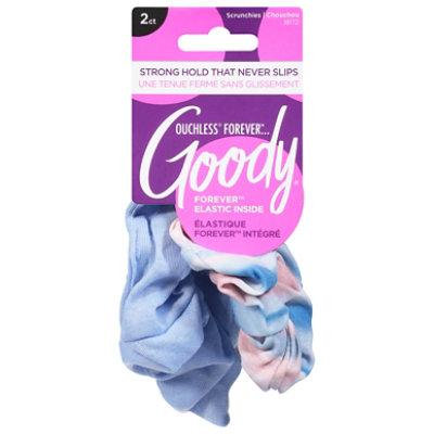 Goody Scrunchie Forever Blue Stripe - 2 CT - Image 3